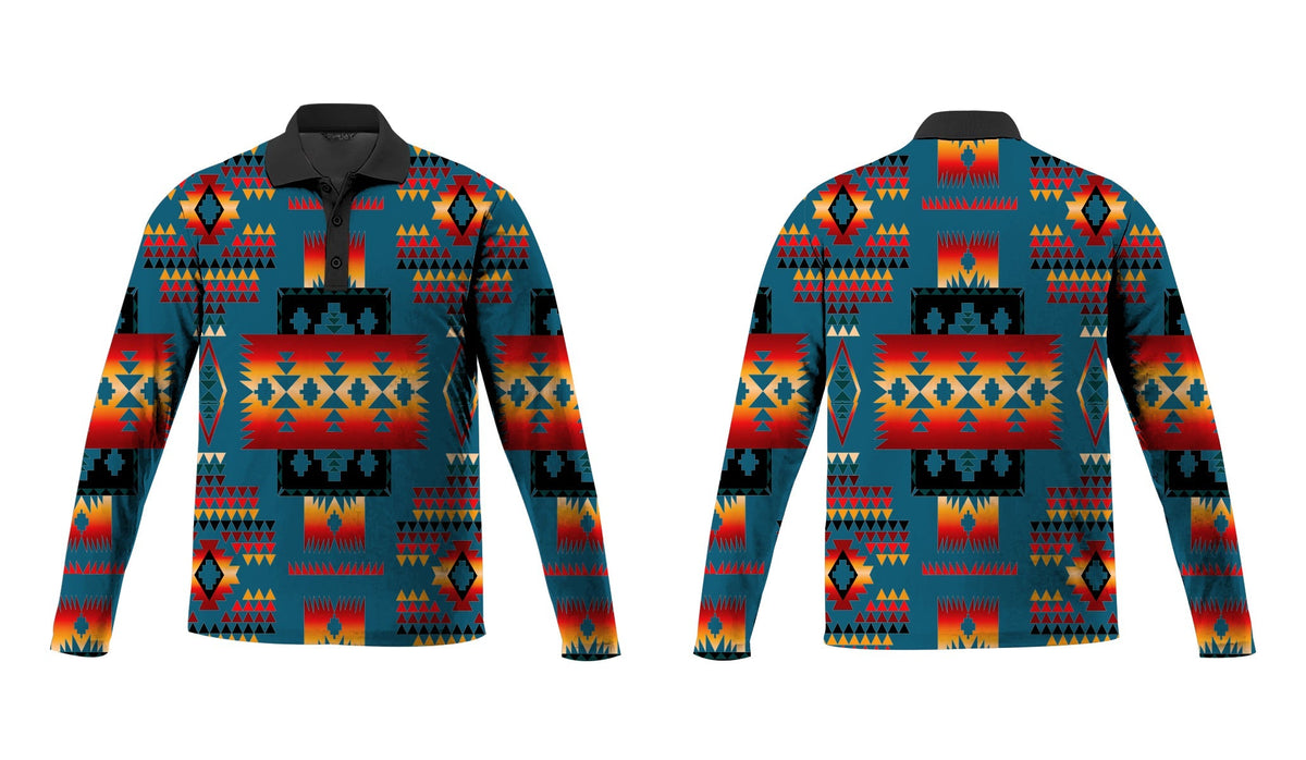 green-tribes-pattern-native-american-polo-long-sleeve
