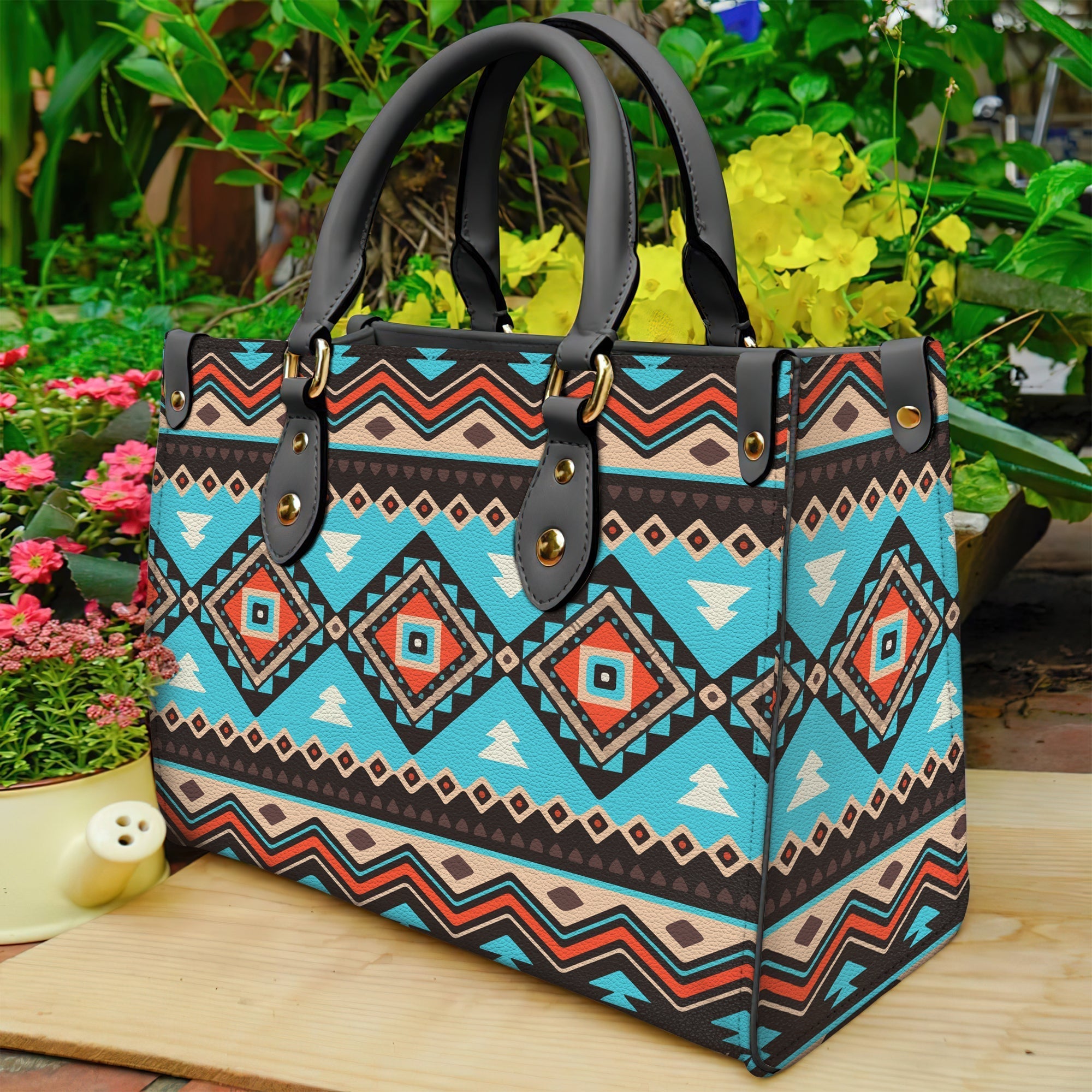 native-american-line-shapes-ethnic-pattern-leather-bag