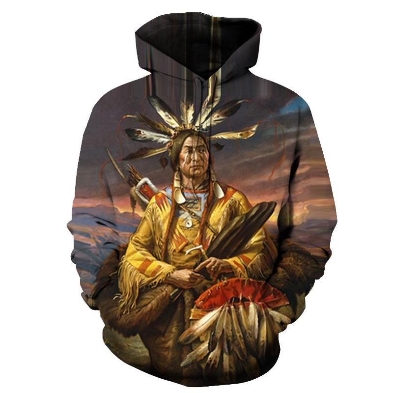 Chief Hunter Native American All Over Hoodie LT10 - Wonder Print Shop