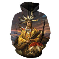Chief Hunter Native American All Over Hoodie LT10 - Wonder Print Shop
