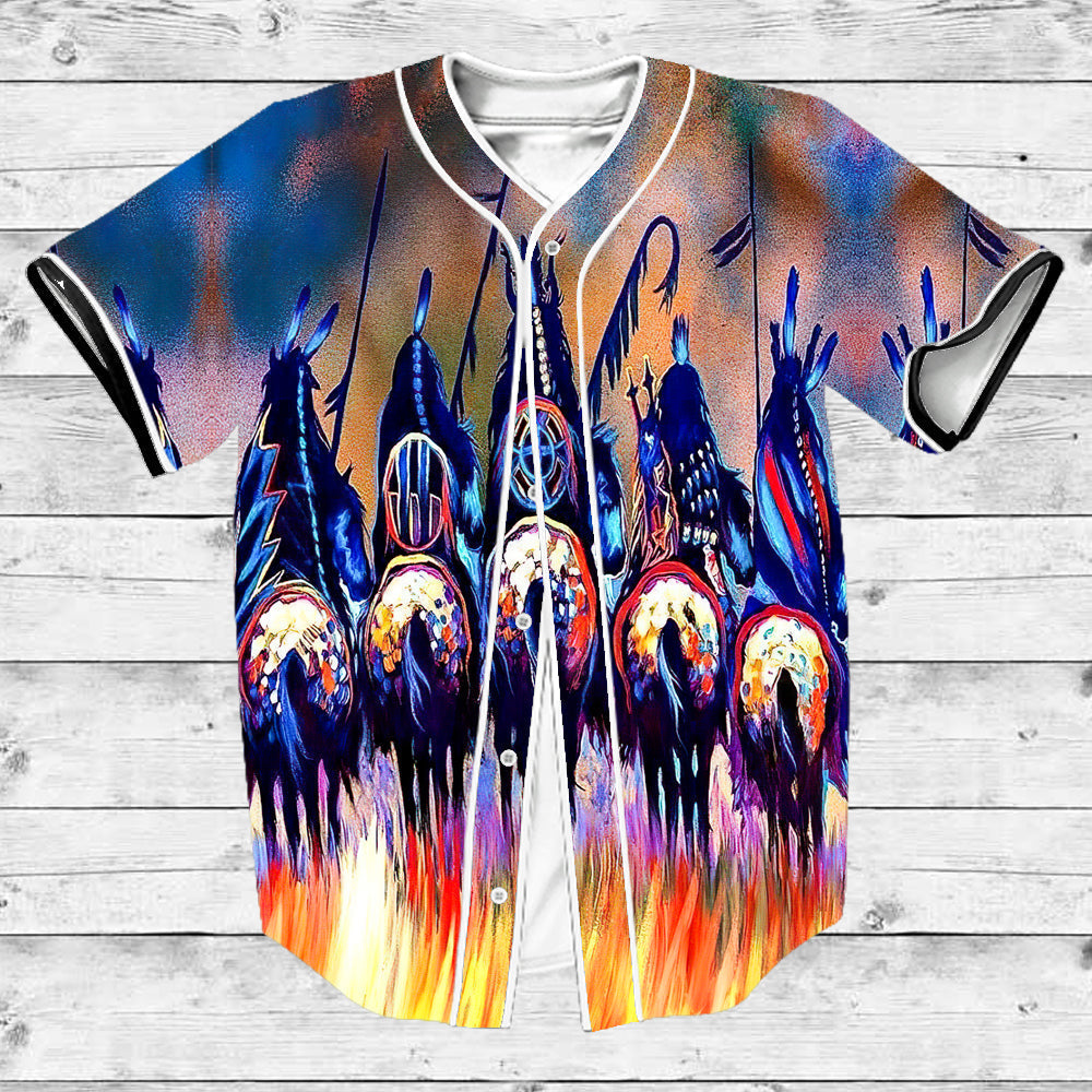 5 Warriors Native American Baseball Jersey LT10 - Wonder Print Shop