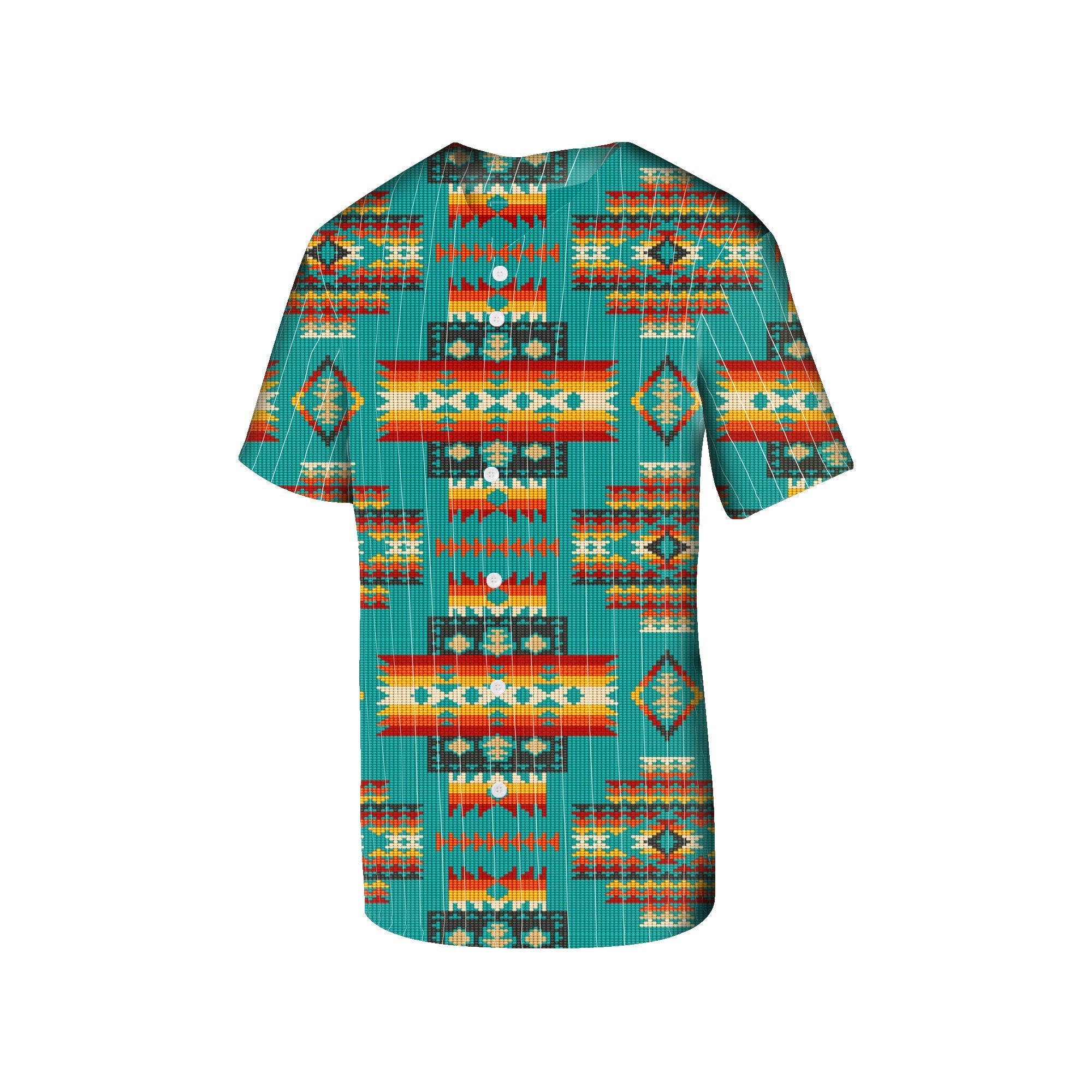 Blue Pattern Native American Baseball Jersey LT10 - Wonder Print Shop