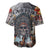 Native American Feather Headdress With Native Horses And Three Wolves In Moonlight African Pattern Baseball Jersey - Wonder Print Shop