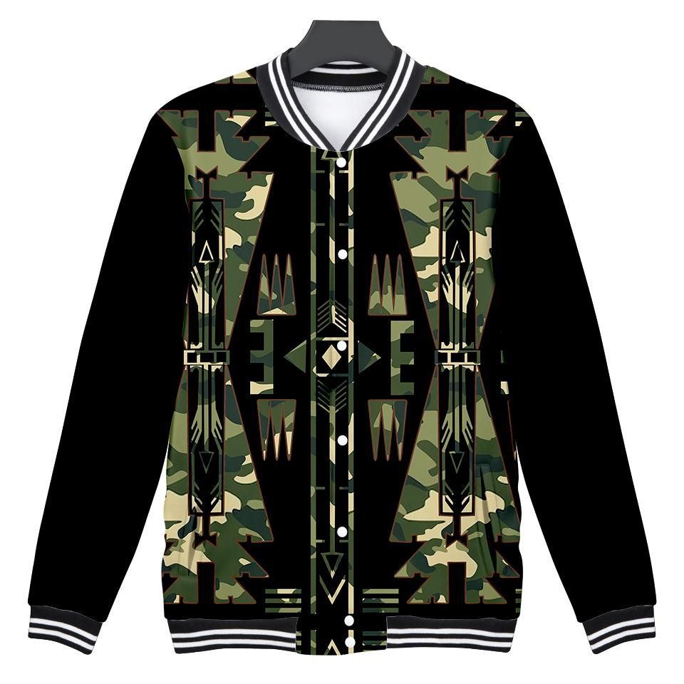 Native American Camouflagel Arrow All Over Baseball Jacket LT10 - Wonder Print Shop