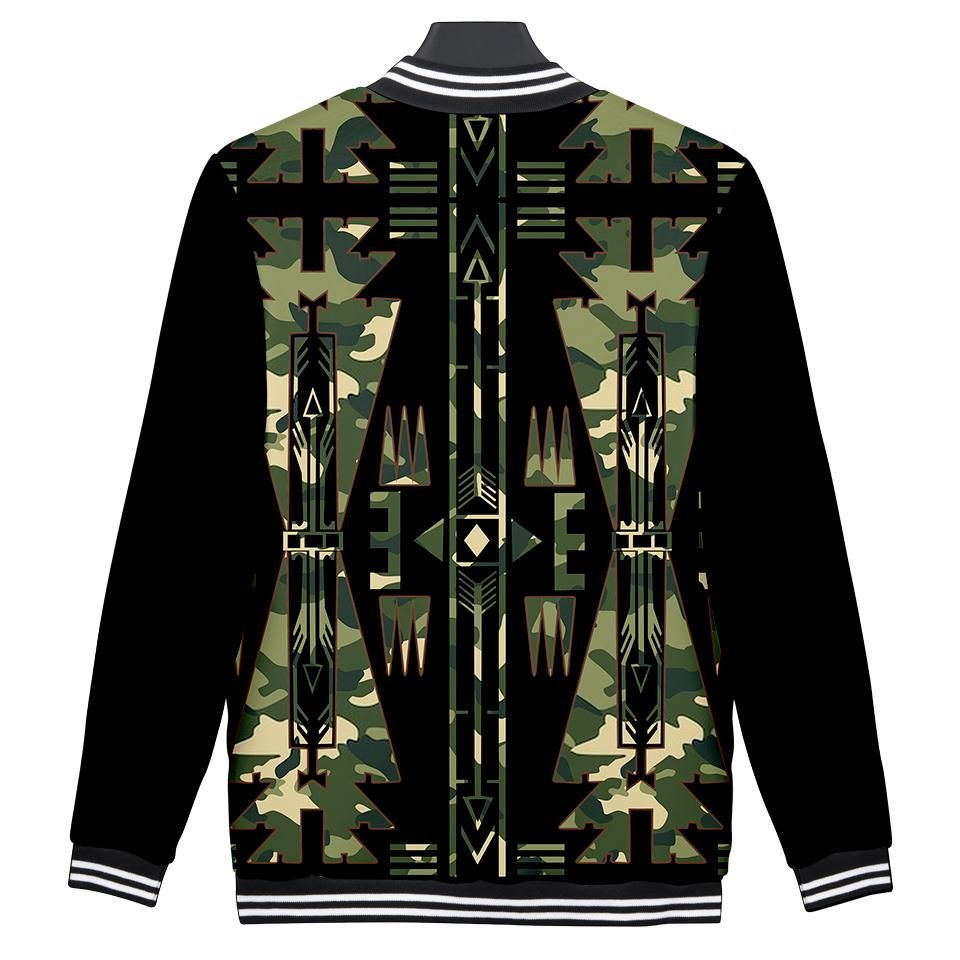 Native American Camouflagel Arrow All Over Baseball Jacket LT10 - Wonder Print Shop