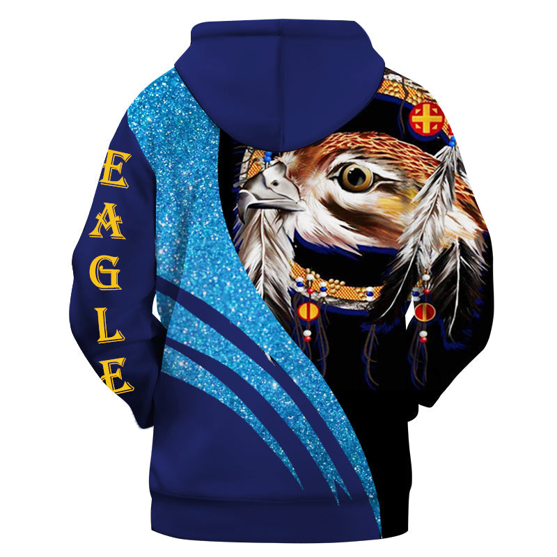 Native American Eagle Yellow Dream Catcher 3D Hoodie LT10 - Wonder Print Shop