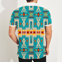 Turquoise Tribe Design Native American Polo T Shirt 3D LT10 - Wonder Print Shop