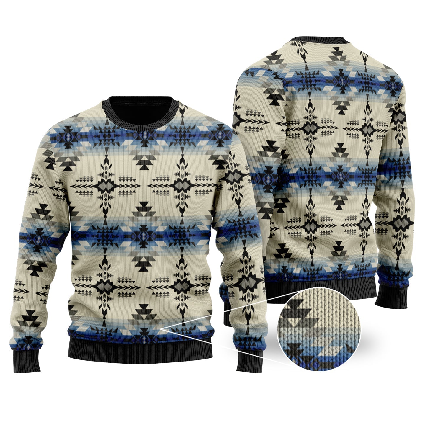 Native American Seamless Ethnic Ornaments Sweater LT10 - Wonder Print Shop