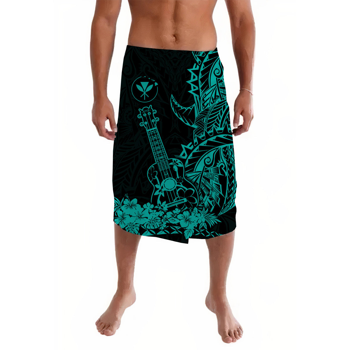 Hawaii Polynesian Lavalava Ukulele Turquoise LT13 - Wonder Print Shop