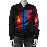 Mongolia In Me Women's Bomber Jacket Special Grunge Style RLT13 - Wonder Print Shop