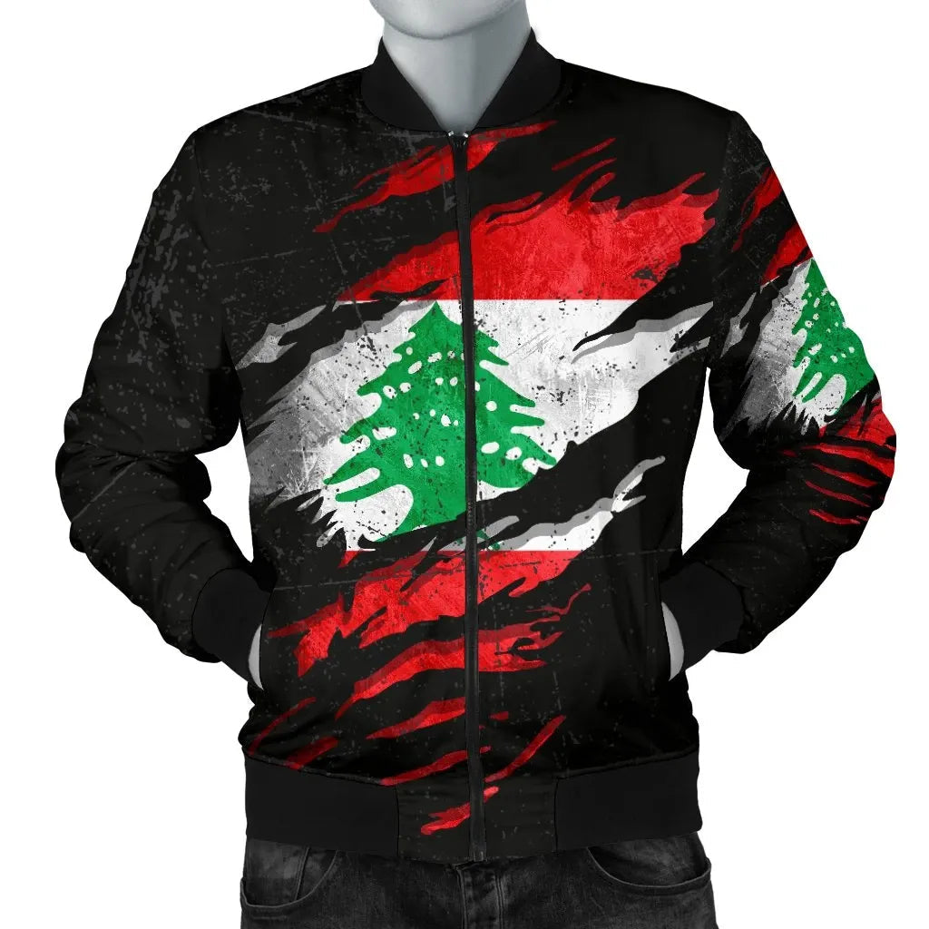 Lebanon In Me Men's Bomber Jacket - Special Grunge Style RLT6 - Wonder Print Shop