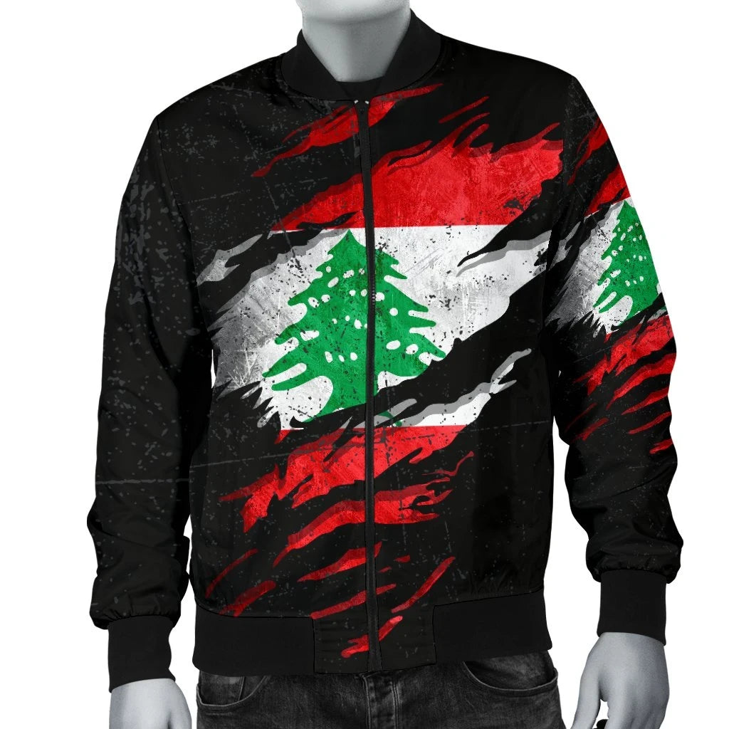 Lebanon In Me Men's Bomber Jacket - Special Grunge Style RLT6 - Wonder Print Shop