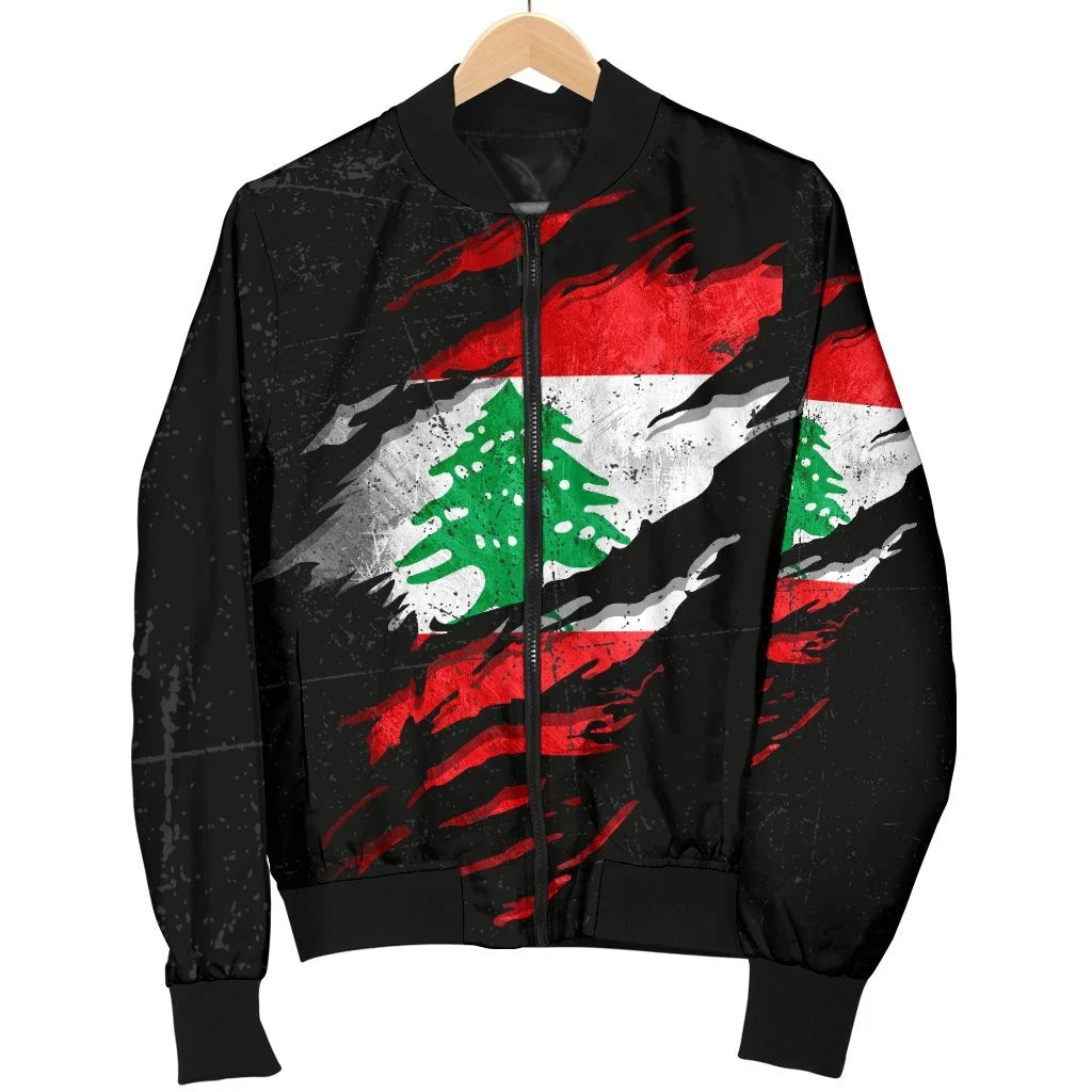 Lebanon In Me Men's Bomber Jacket - Special Grunge Style RLT6 - Wonder Print Shop