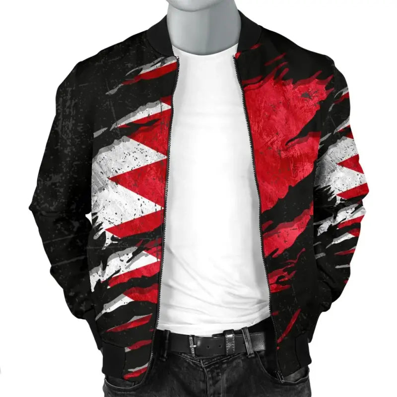 Bahrain In Me Mens Bomber Jacket - Special Grunge Style RLT8 - Wonder Print Shop