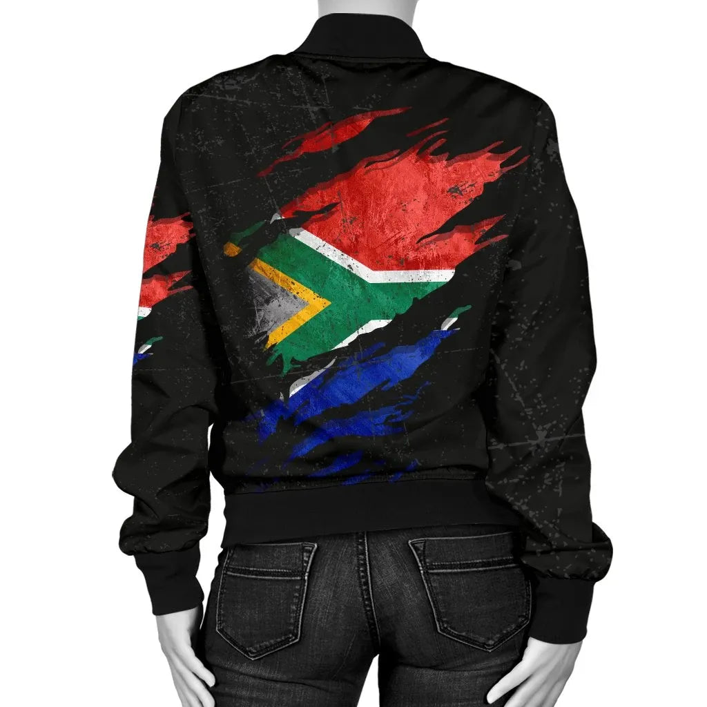 South Africa In Me Womens Bomber Jacket Special Grunge Style RLT8 - Wonder Print Shop