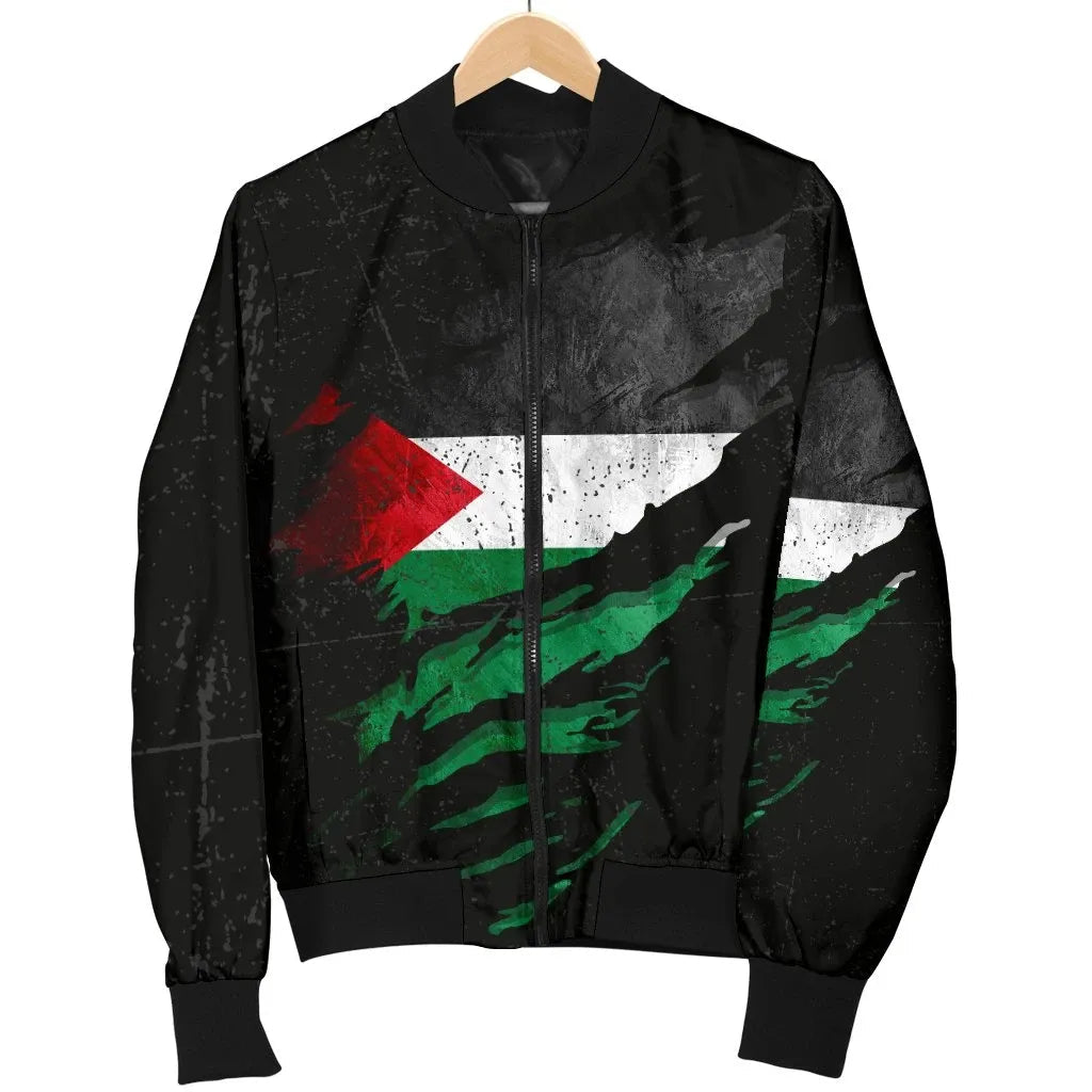 Palestine In Me Men's Bomber Jacket Special Grunge Style RLT13 - Wonder Print Shop