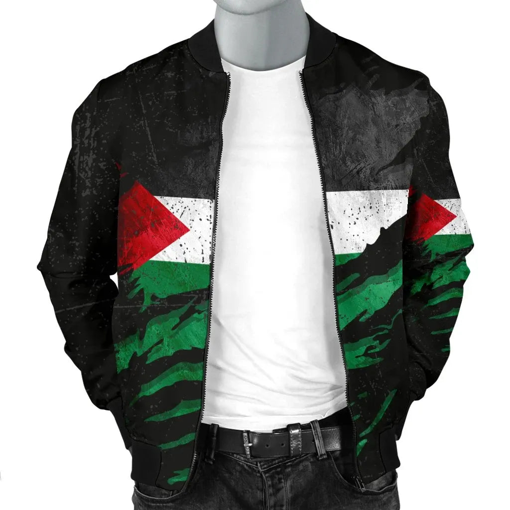 Palestine In Me Men's Bomber Jacket Special Grunge Style RLT13 - Wonder Print Shop