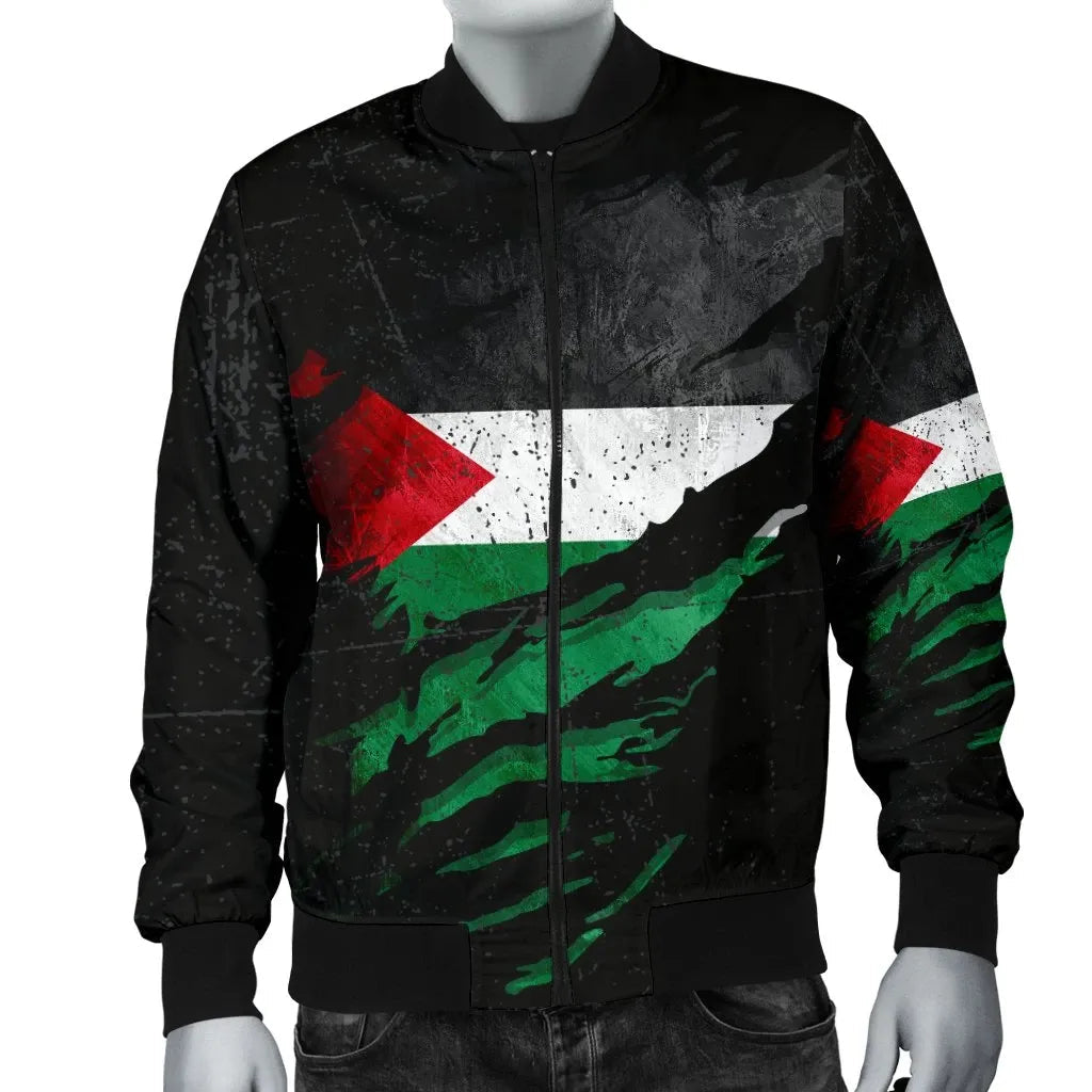 Palestine In Me Men's Bomber Jacket Special Grunge Style RLT13 - Wonder Print Shop