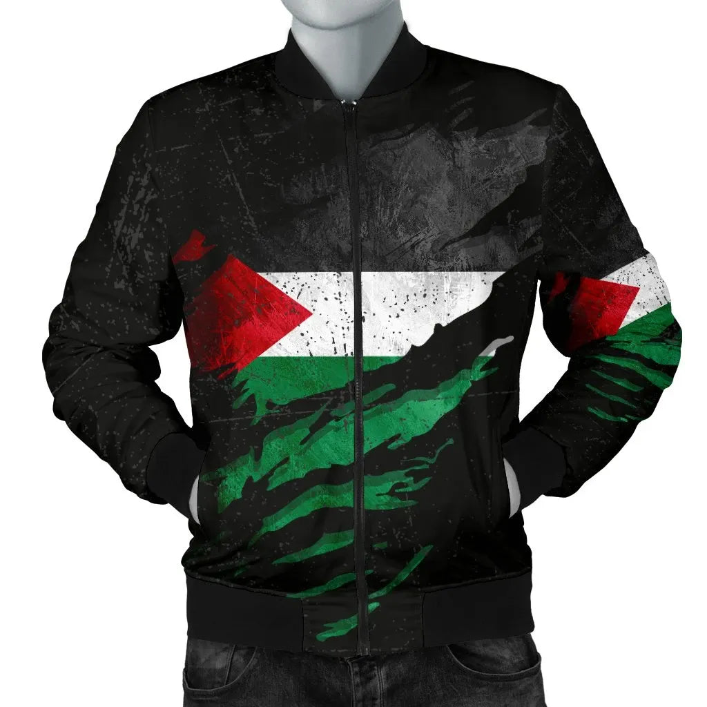 Palestine In Me Men's Bomber Jacket Special Grunge Style RLT13 - Wonder Print Shop