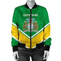 Guyana Coat of Arms Women Bomber Lucian RLT8 - Wonder Print Shop