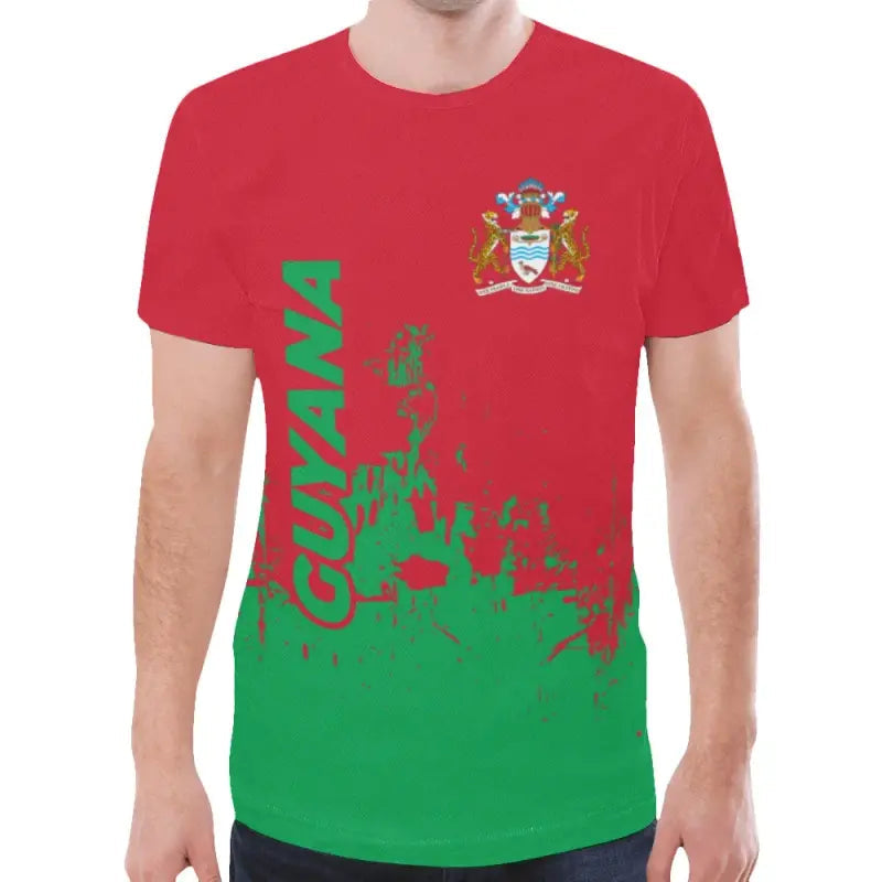Guyana T Shirt Smudge Style RLT8 - Wonder Print Shop