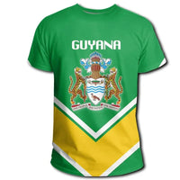 Guyana Coat of Arms T Shirt Lucian Style RLT8 - Wonder Print Shop