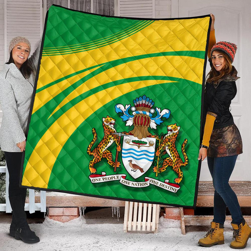 Guyana Coat of Arms Premium Quilt Cricket RLT8 - Wonder Print Shop