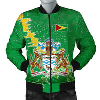 Guyana Christmas Coat of Arms Men Bomber Jacket X Style RLT8 - Wonder Print Shop