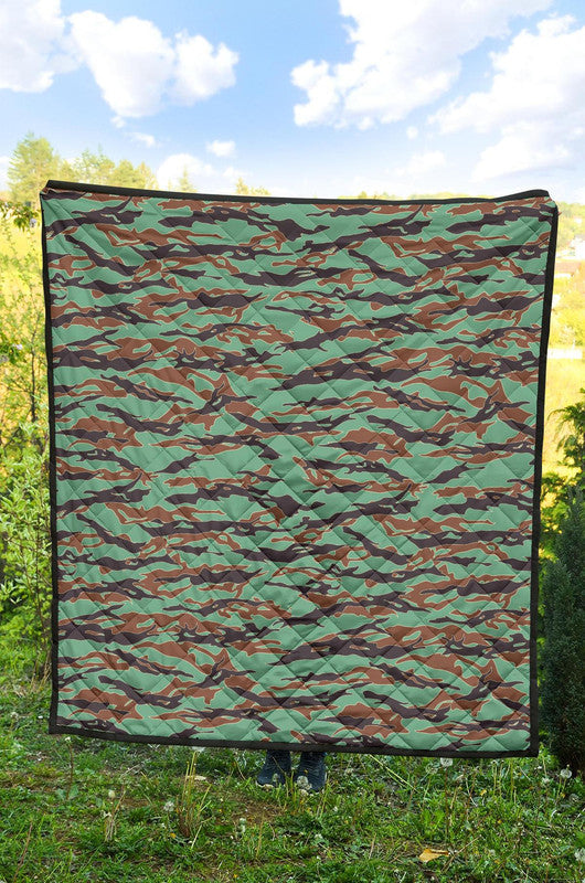 Army Guyana Tiger Stripe Camouflage Seamless Premium Quilt RLT8 - Wonder Print Shop