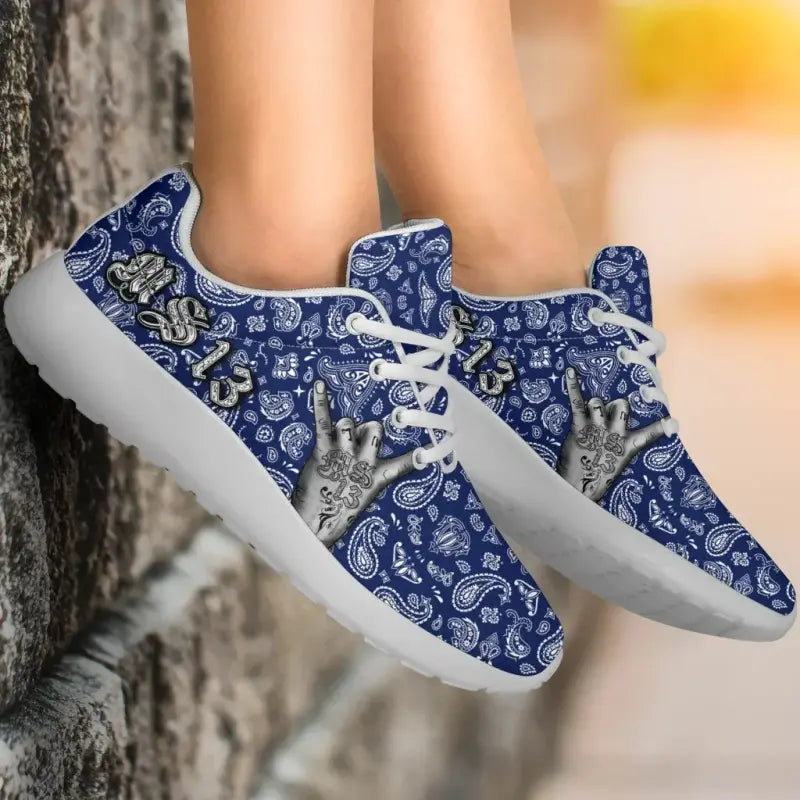 Sport Sneakers Blue Bandana RLT8 - Wonder Print Shop