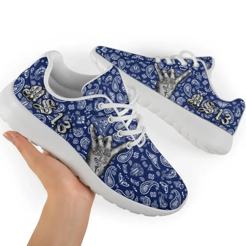 Sport Sneakers Blue Bandana RLT8 - Wonder Print Shop