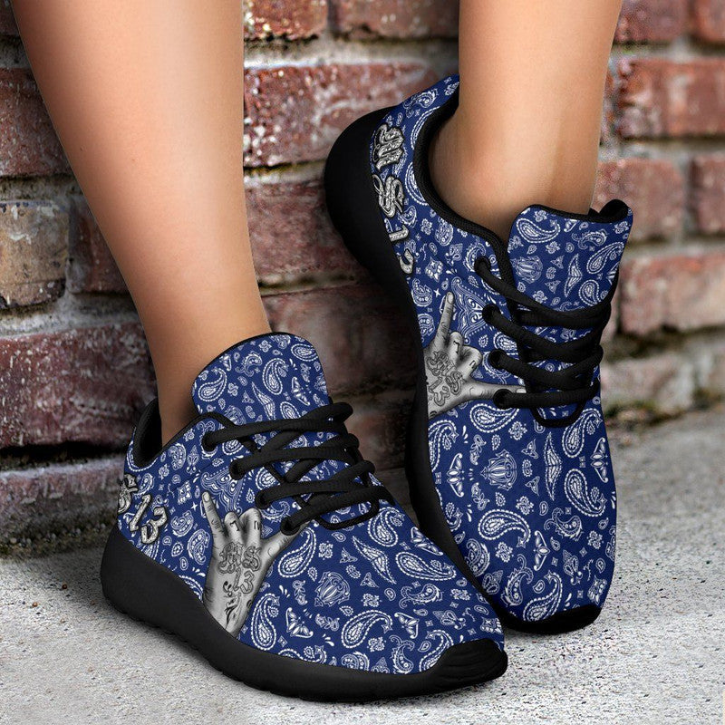 Sport Sneakers Blue Bandana RLT8 - Wonder Print Shop