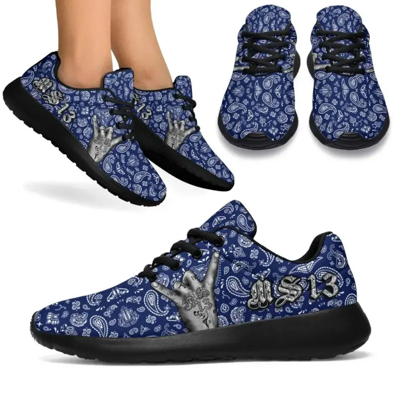 Sport Sneakers Blue Bandana RLT8 - Wonder Print Shop