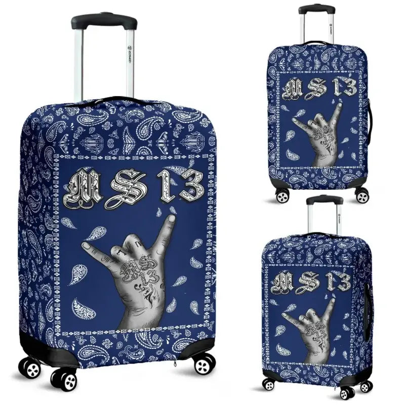 Luggage Covers Blue Bandana RLT8 - Wonder Print Shop