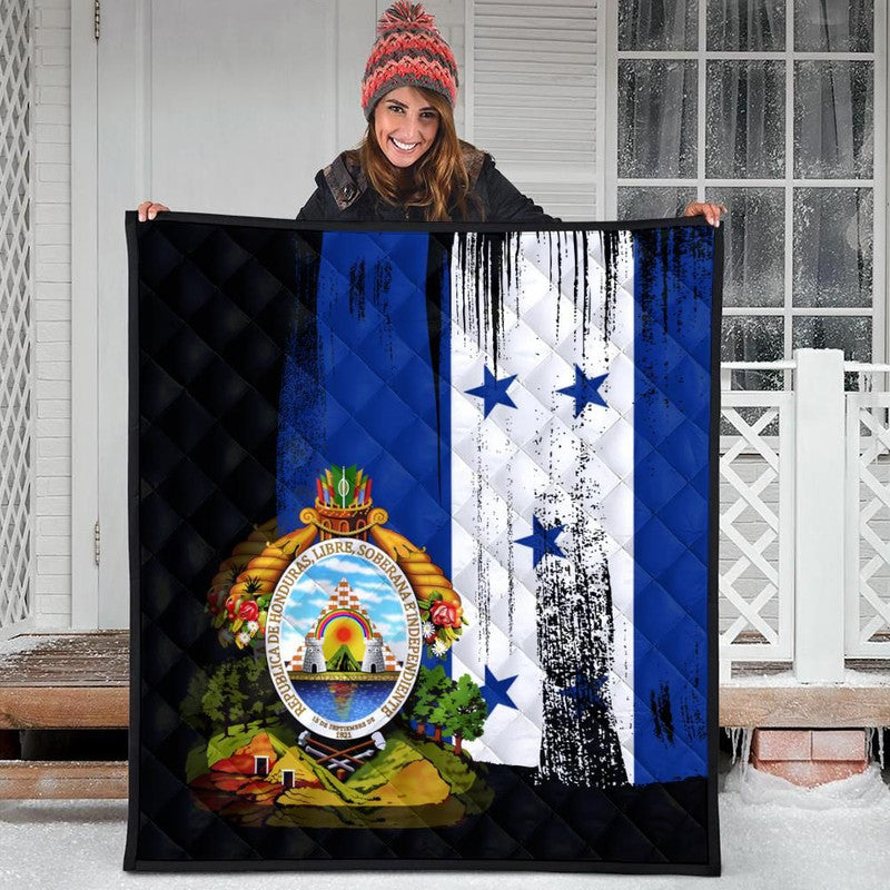 Honduras Flag Premium Quilt Flag Style RLT8 - Wonder Print Shop