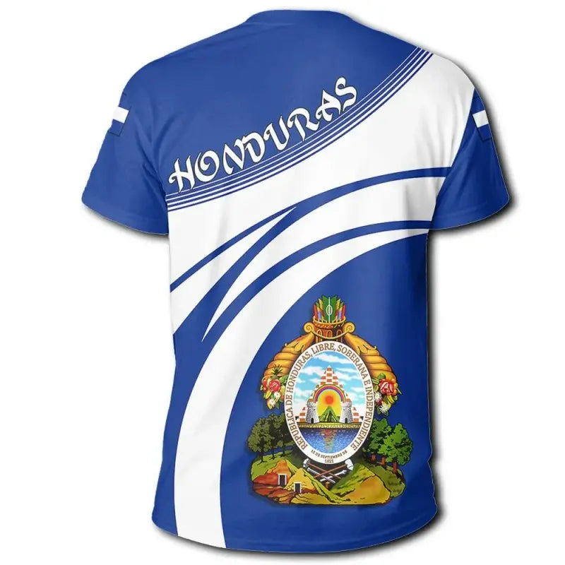 Honduras Coat Of Arms T Shirt Cricket Style RLT8 - Wonder Print Shop