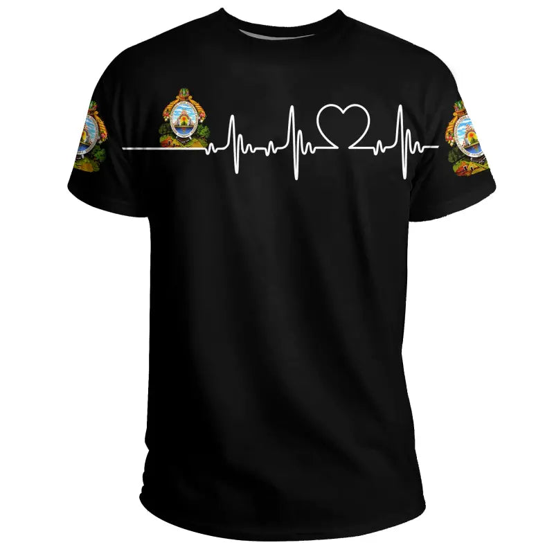 Honduras T Shirt Heartbeat Womens/Mens RLT8 - Wonder Print Shop