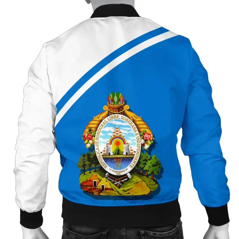 Honduras Mens Bomber Jacket - Curve Version RLT8 - Wonder Print Shop