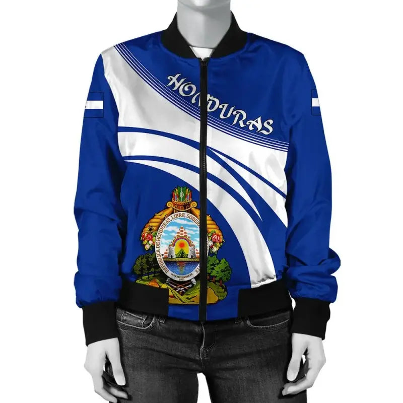 honduras-coat-of-arms-women-bomber-jacket-sticket