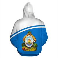Honduras All Over Zip Up Hoodie Curve Version RLT8 - Wonder Print Shop