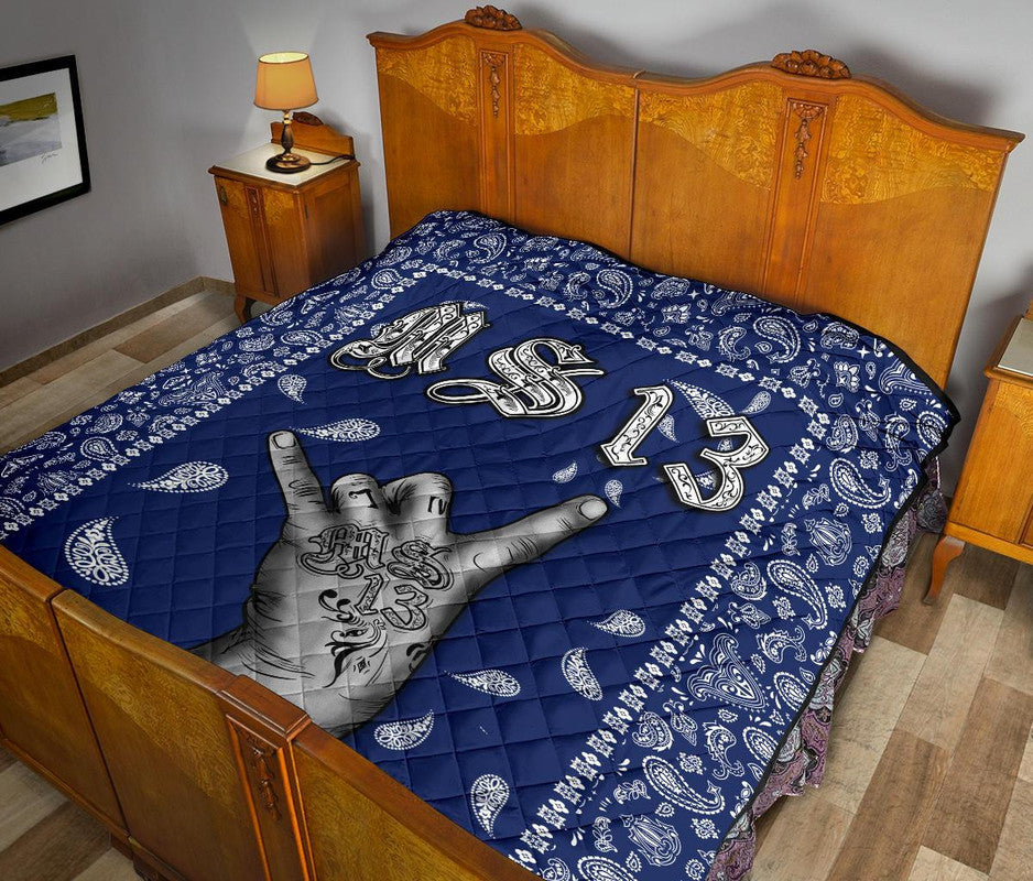 Premium Quilt Blue Bandana RLT8 - Wonder Print Shop