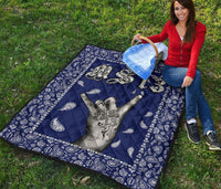 Premium Quilt Blue Bandana RLT8 - Wonder Print Shop