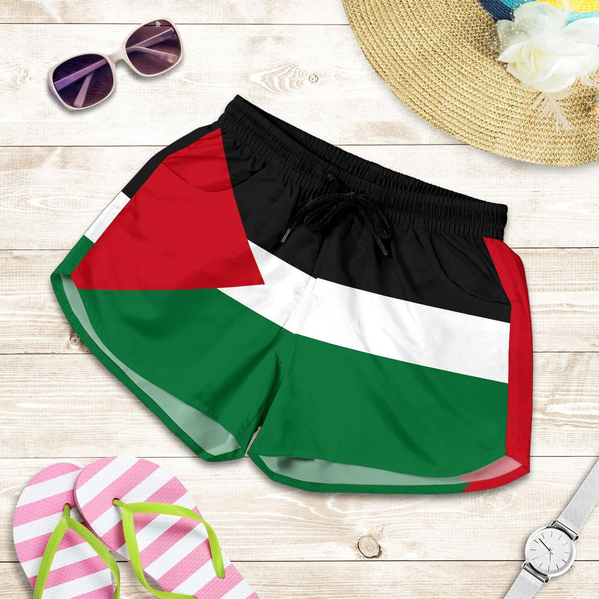 state-of-palestine-womens-shorts-original-flag