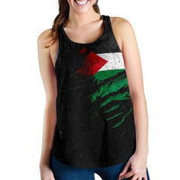 Palestine In Me Women's Racerback Tank Special Grunge Style RLT13 - Wonder Print Shop
