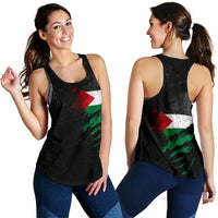 Palestine In Me Women's Racerback Tank Special Grunge Style RLT13 - Wonder Print Shop