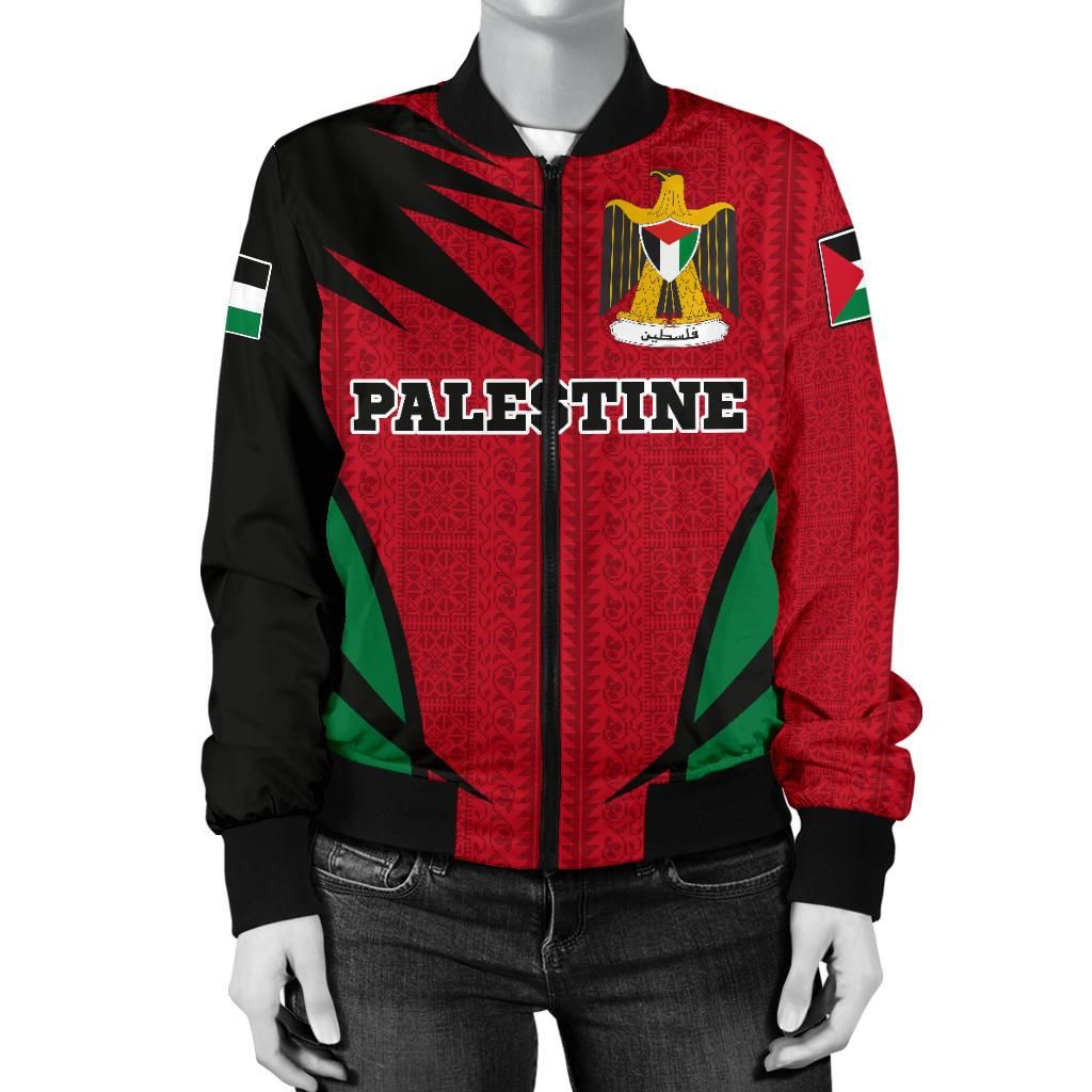 Palestine Bomber Active Women RLT13 - Wonder Print Shop