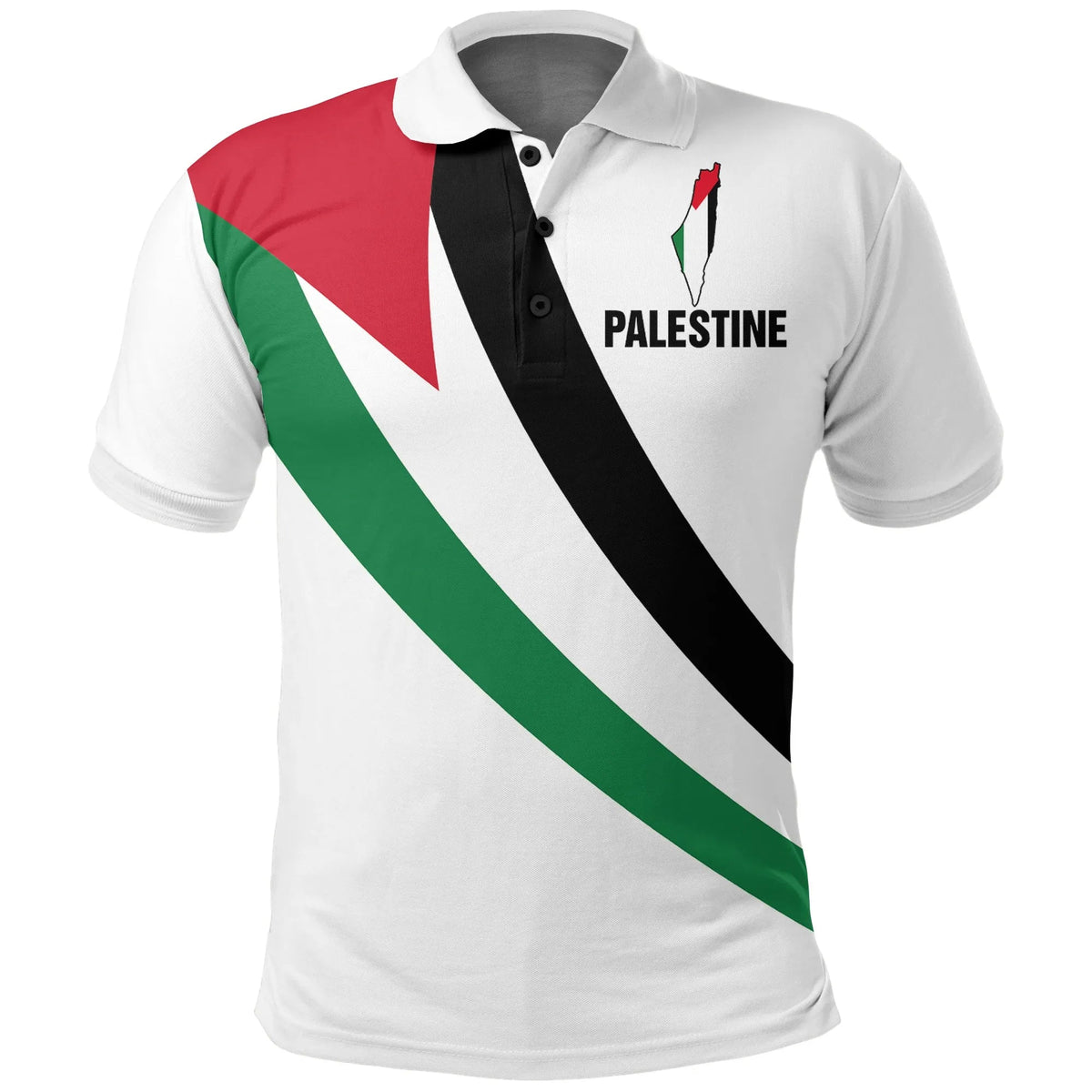Custom Palestine Special Flag Polo Shirt RLT13 - Wonder Print Shop