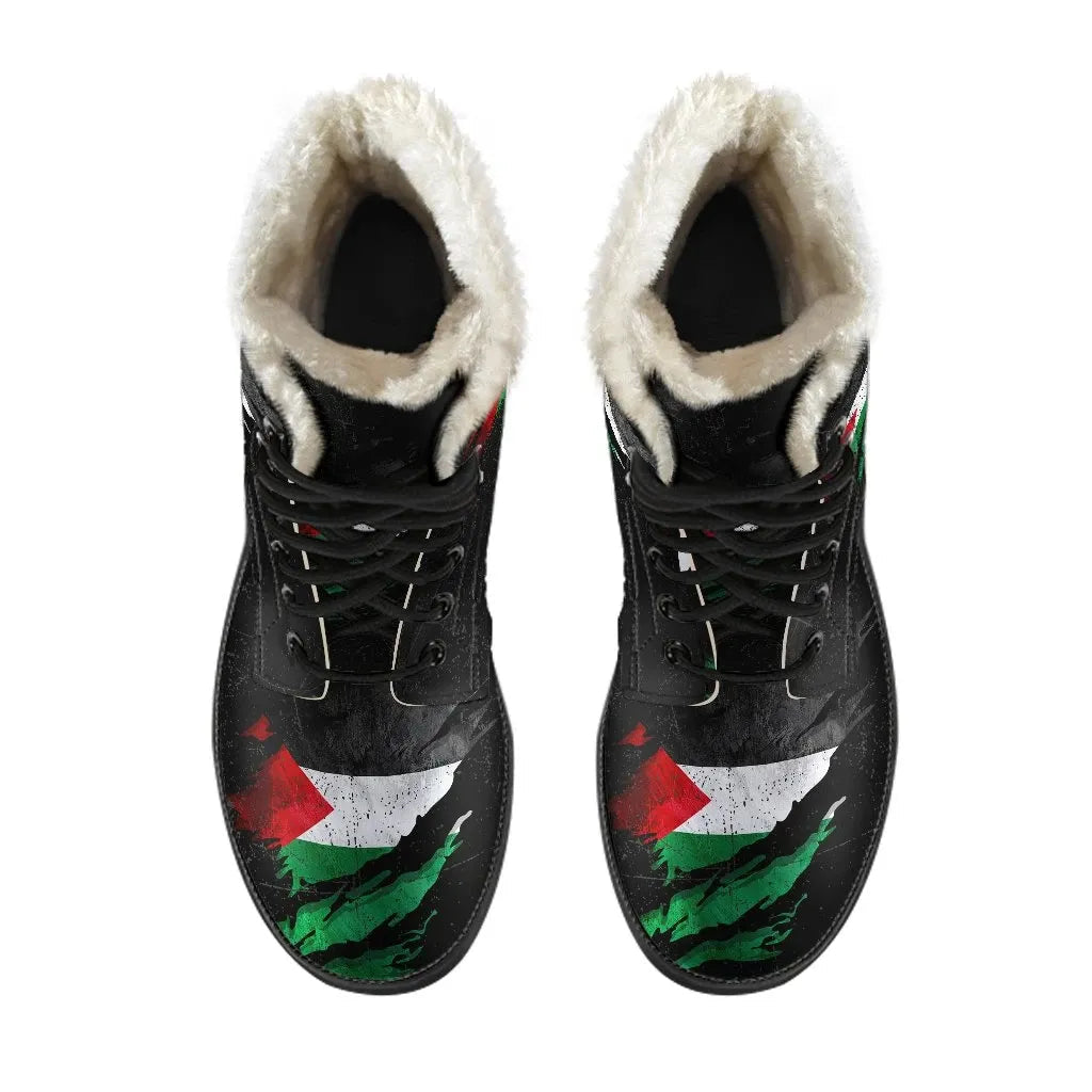 palestine-in-me-faux-fur-leather-boots-special-grunge-style