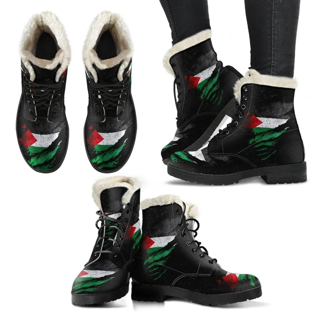 palestine-in-me-faux-fur-leather-boots-special-grunge-style