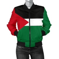 State of Palestine Women's Bomber Jacket Original Flag RLT13 - Wonder Print Shop